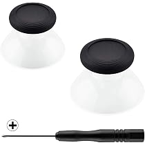 eXtremeRate Black & Transparent Dual-color Replacement 3D Joystick ...