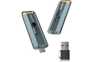 OSCOO 1TB Portable SSD Flash Drive, USB 3.2 Gen2x2, Up to 2100MB/s, External Solid State Drive with USB-C&A, Push-Pull Design, Memory USB Stick Compatible with iPhone 15/16, Android, Mac,Tablet