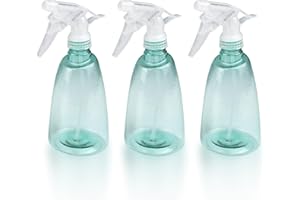 Gvolatee 3 Pièces Vaporisateur Vide 500 ml, Rechargeable Gâchette en Plastique Flacon Pulvérisateur, 2 Pulvérisation Modes Transparent Spray Bouteilles, pour Nettoyage, Plante, Cheveux, Jardin