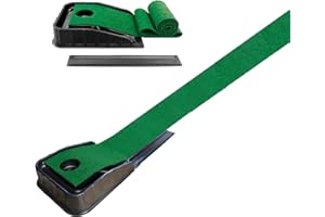 SURBOOTIME Golf putting trainer with automatic ball return and including putting green for home, office and backyard use to improve accuracy and technique.