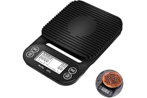 CestMall échelle café numérique, électrique balance de cuisine avec led affichange multifonctions alimentation cuisine précision de scales pro 0,1g / 0,1 oz / 0,1 ml