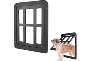 Gattaiola per Zanzariera, Taozoey Nero 31.5 x 25 CM Porta per Gatti, Porta per Cani da Zanzariera con Magnetica, Cat Flap Door, Pet Screen Door, Zanzariera per Cani, Adatta per Cuccioli e Gatti