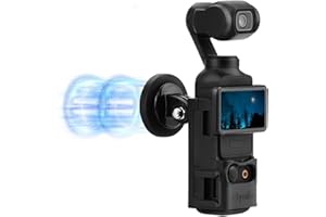 BRDRC Pocket 3 Support magnétique pour adaptateur d'extension avec griffe froide sur voiture, garde-corps, réfrigérateurs pour DJI Osmo Pocket 3 Creator Combo Poignée Accessoires