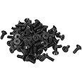 Sourcingmap M3 x 8mm Metric Hex Socket Countersunk Head Screw Bolts Black 100PCS