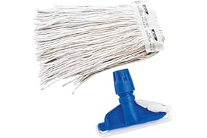 SUFE zestaw 3 sztuk profesjonalny bawełniany mop z paskiem gr. 400 + 1 szczypce do mopa