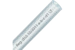 VALEKNA FLEXTUBE TX Ø 25mm x 4,5mm (1") vendu au mètre, Qualité alimentaire, tuyau en PVC pour air comprimé, résistant à l'air, à l'eau, aux huiles conditionnelles et aux produits chimiques