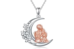 enjoylifecreative Mère Fille Collier En Argent Sterling Animaux Collier Pour Toujours Ma Mère Pour Toujours Mon Ami Mère Fille Pendentif Bijoux Cadeaux