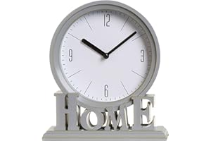 MagiDeal Reloj de Escritorio Decorativo para el hogar Estante silencioso Oficina Mantel Sin tictac Chimenea Relojes de Mesa para Adorno Dormitorio, Gris