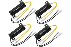 Gebildet 4pcs 12V Motorcykelmotstånd 21W 6Ω LED Belastningsmotstånd för Motorcykel Motorcykel blinkers Blinkers Kompatibel me