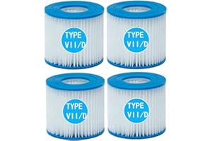 CXYXHW Cartucho de repuesto filtro de piscina para Bestway VII y tipo D, para piscinas Hot Spring Spa de piscina, filtro hinchable reutilizable, cartucho de filtro de repuesto (4)