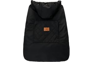MIRACLE BABY Funda de invierno para portabebés, cálida, universal, impermeable, para portabebés (negro)