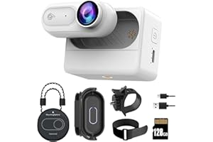 SHPTDJTIC 1080P body camera with 2500mAh Charging Case,180° Rotatable Clip & Magnetic Lanyard,IPX7 Waterproof body Cam,body cameras with audio and video recording for Pet,Security,Travel (white128G)