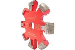 GVHAKG Diamentowa tarcza frezująca/tarcza odśnieżająca 130 mm, 8 segmentów U 17 mm, tarcza do czyszczenia ogrzewania podłogowego, bardzo twardy jastrych, bardzo twarde podłogi betonowe i usuwanie (130