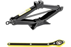 Dhouse Scissor Jack 2.5 Ton Car Jack with Hand Labor-saving Portable Crank Trolley Jack for Cars SUVs MPV