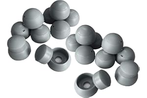 Loggyland 20 Pezzo Copri-Bulloni 8/10mm Grigio I 2-teilige Copre per Viti di Trasporto, Dadi ECC. per Garantire di Klettertürmen, Zaunverbindungen, Bulloni, sul Parco Giochi O Giardino E Terrazza