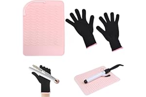MXHBSTP 2 Pcs Heat Gloves for Hair Styling, Heat Proof Gloves, for Long-Term Use in Hair Salons and Households, Universal Professional Hair Styling Protection Gear
