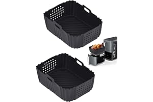 SOSALUK 2 stampi in silicone Air Fryer per Ninja Dual Stack SL400EU SL400EUCP Silicone stampo accessori Air Fryer compatibile con Ninja Foodi Max Dual Zone 9.5L AF400EU AF300EU