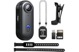 SHPTDJTIC H88 4K Body Cameras with Audio & Video Recording - Waterproof Body Camera 4K, Magnetic & 360° Clip, 120-Min Battery for Cycling, Pet Walking (4K-Basic-128G)