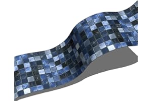 Guest Ruyunlai Borde del Papel Pintado Auto Adhesivo del Papel Pintado del PVC Cenefa Autoadhesiva para DecoracióN De Pared De Cocina BañO 10cm X 200cm