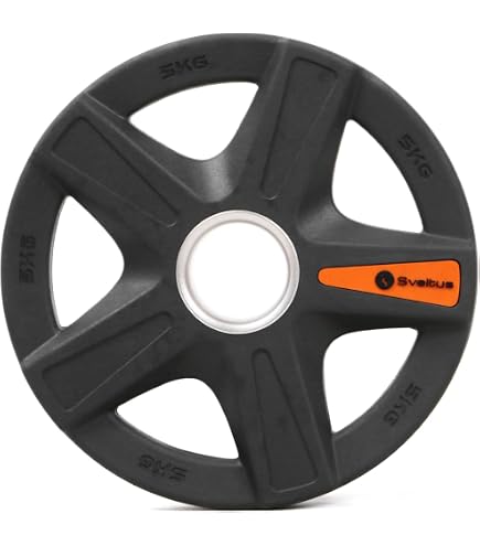 Sveltus Disque Olympique 2,5 Kg – Diamètre 50mm, Sans Poignée, Noir, Sécurité En Cas De Chute