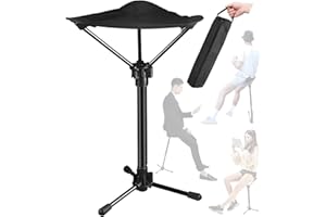 Wrneaoch Tabouret Pliant Portable TéLescopique, Tabouret Pliable Capacité de Charge 150kg, Tabouret Pliant Camping avec Sac De Rangement, Adapté pour Métro Queuing La PêChe Le Camping Alpinisme