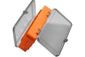 bumnay Doppelseitig Köderbox, 18 × 10 × 5cm Doppelseitige Aufbewahrungsbox für Angelköder, Kunststoff Angelzubehör Köderbox, Tragbare Köderboxen Angeln mit Fächern