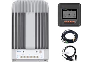SOLAREPIC EPEVER MPPT Solar Charge Controller 40A 150V PV Solar Panel Controller Negative Ground W/ MT50 Remote Meter + Temperature Sensor PC Monitoring Cable[Tracer4215BN]