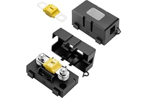 SOLRYN 2 Pcs Porte Fusible de Voiture ANS Midi et 2 Fusibles Midi Boulonnés à Vis Courant Élevé 60A, Ans Porte Fusibles de Voiture pour Auto, Voitures, Camions, Bus, Véhicules, Caravanes