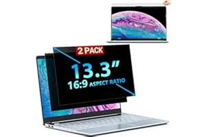 STARY 2 Pack Laptop Privacy Screen 13.3 Inch 16:9 Aspect, Removable Privacy Screen Filter for 13.3" Laptop, Anti Spy Glare Blue Light Scratch Screen Shield
