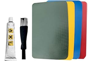 PROM-NOTE 6 Pcs Heavy Duty Repair Patches Glue Set Inflatables Repair Kit For Inflatable Airbeds, Toys, Pools, Inflatable Repair Kit Heavy Duty Repair Patches For Inflatable Airbeds, Toys, Pools