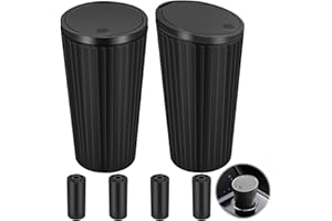 Lociban 2 Pezzi Pattumiera per Auto con Coperchio, Mini Cestino Auto con 4 Rotoli Sacchetti per Spazzatura, Mini Pattumiera per Impermeabile Antiodore per Casa, Ufficio