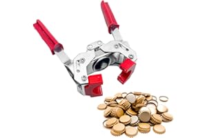 MAKA CHANGE YOUR LIFE QUALITY Maka Tappatrice Manuale + 100 Tappi Corona Diametro 26mm Inclusi Capsulatrice Professionale per Tappi Max 26.5mm in Metallo a 2 Leve Impugnatura Ergonomica per Vino Birra Salsa (tappa + 100 Tappi)