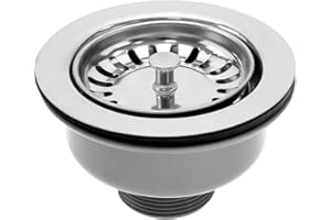 VGOL Sink Collection - Panier d'évier de cuisine en acier inoxydable - 114 mm - Pour évier de cuisine de 83 à 90 mm de diamètre