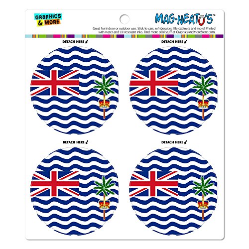 The British Indian Ocean Territory National Country Flag MAG-NEATO'S(TM) Automotive Car Refrigerator Locker Vinyl Magnet Set