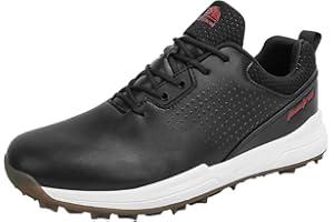 SUMECH Golf Shoes with Spiked for Mens Breathable Waterproof Non-Slip Wide Fitting Big Size