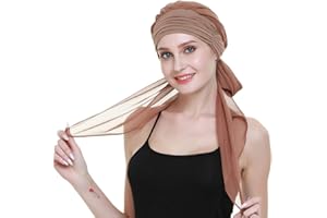 FocusCare chemo turban nakrycie głowy dla kobiet po chemioterapii chorych na raka, Pure Brown, jeden rozmiar