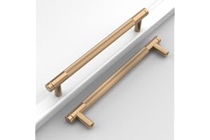 9BUILD Lot de 10 Or champagne Poignee de Meuble Entraxe 160mm Cuisine Poignée Meuble Poignet de Porte Cuisine Poignées pour Placards Poignet Meuble Cuisine EU0021