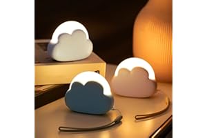 Aicharynic 1 Stück LED Nachtlicht Kinder Nachtlicht Dimmbar Nachtlicht Baby für Schlafzimmer, Kinderzimmer, Babyzimmer, Tragbar USB Aufladbar, Geschenke für Frau, Mädchen, Freunde - Weiß