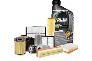 SABER Kit tagliando auto, kit quattro filtri e 4 litri olio motore Selenia WR 5W40 (KF0010/fo)