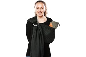babylonia Baby Sling à Anneaux Très Facile/Rapide à Mettre Moonshadow