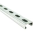 Newhouse Electric 1-5/8 in. x 13/16 in. 14 Gauge Metal Strut Channel with Slotted Back Electro-Galvanized 2ft. (SC14-2-EG), Silver
