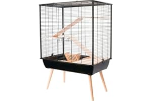 ALL FOR WAN'S LIFE Zolux Cage Neo Cosy - Rongador Grande (77,5 x 47,5 x 109 cm), Color Negro