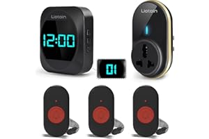 LIOTOIN Emergency Call Button for Seniors, Seniors Emergency Call Wireless Emergency Button Home Emergency Call Internal for Seniors SOS Alarm Emergency Call Button Waterproof Emergency Phone Care