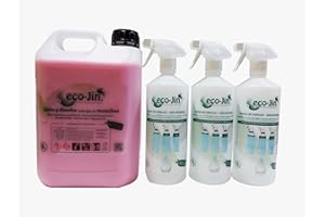 ECO-JIN GRAN PODER DESENGRASANTE BIDON 5 LITROS ULTRA CONCENTRADO + 3 VAPORIZADORES AROMA FLORAL CON TOQUES TALCO (HOME)