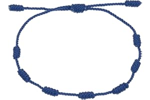 PATIKIL Węzeł bransoletki, ręcznie wykonany regulowany sznurek ochrona powodzenia sznurek pleciona bransoletka na prezent zawieszka, 13-26cm / 5-10 inch