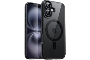 ‎JETECH JETech Magnetyczne Etui dla iPhone 16 6,1 Cala Kompatybilne z MagSafe, Bumper Telefonu Osłona, Jednokolorowa Matowe Ramka z TPU, Odporny na Zarysowania Przejaśniać Tył (Czarny)