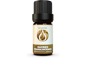 ECODROP ESSENTIAL OILS Ätherisches Weihrauchöl, 100 % Reiner Weihrauch aus dem Oman, therapeutische Qualität für Aromatherapie, Massage, Diffuser und Bad - 5 ml, (Boswellia Sacra)