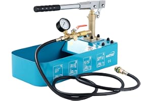 KATSU Pipeline Pressure Test Pump, Manual Hand Power Hydraulic 7L 0-60 Bar Leakage Tester for Water Pipe System Installation