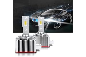 OPL5 D1S Headlight Bulbs, Newest Version Built in Decoding Driver D1S LED Headlight Bulbs Replacement OEM Xenon Bulbs, 8600LM 70W 6500K Xenon White Plug and Play LED Lamps Conversion Kits (2 PCS)