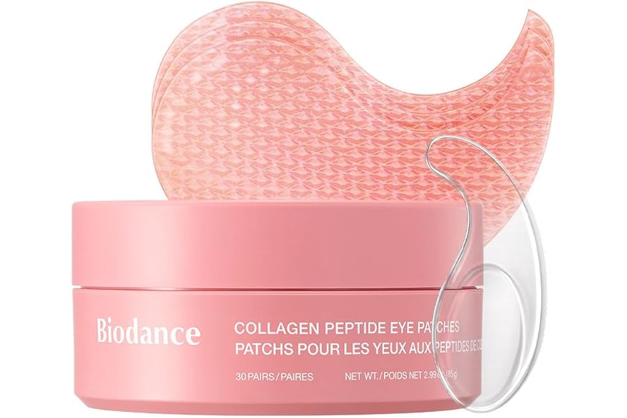 Biodance Collagen Peptide Augenpads, Anti-Falten-Pads für Gesicht und Lachfalten, Augenmaske gegen feine Linien, Tränensäcke und Falten, koreanische Hautpflege (60 Stück)